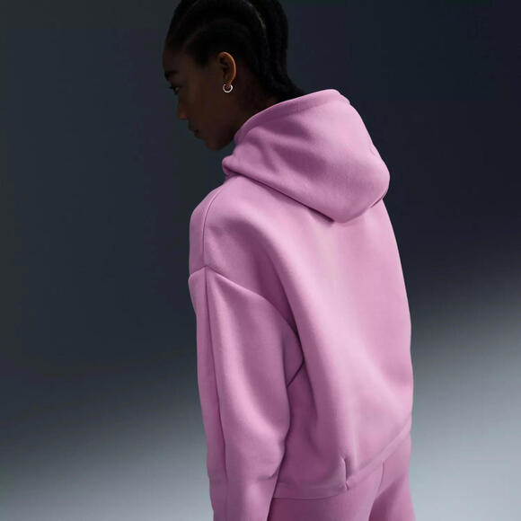 $130 Nike Sportswear Tech Fleece Women's oversize pink  Hoodie Flax FV6322 Sz S - Picture 4 of 8
